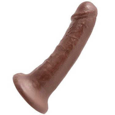 Dildo Realistico King Cock Marrone con Base a Ventosa e Dettagli Precisi